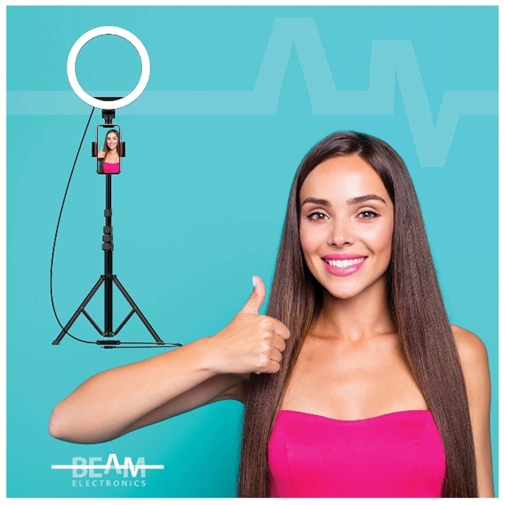 10" Selfie Ring Light with 59" Extendable Tripod - Picture 2 of 7